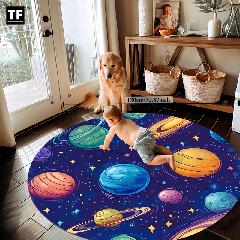Commercial Printing Machine - Vibrant Solar System Planet Glitter Star